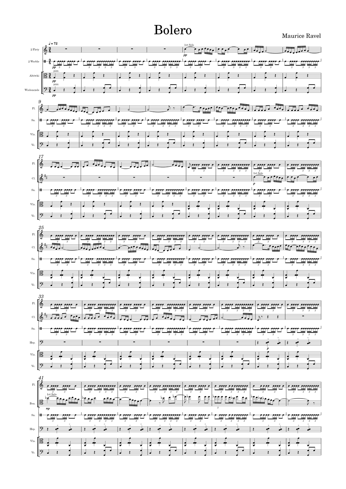 Ilustracja przedstawia stronę partytury utworu.