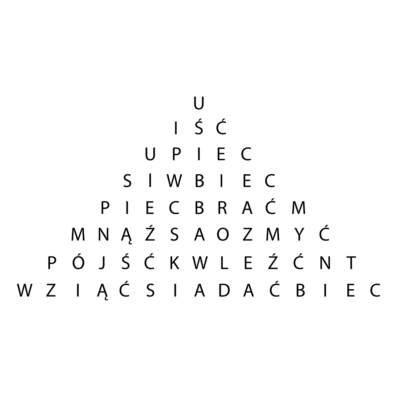 Zadanie polega na tym, że w piramidzie słownej uczeń znajduje czasowniki dokonane i niedokonane.