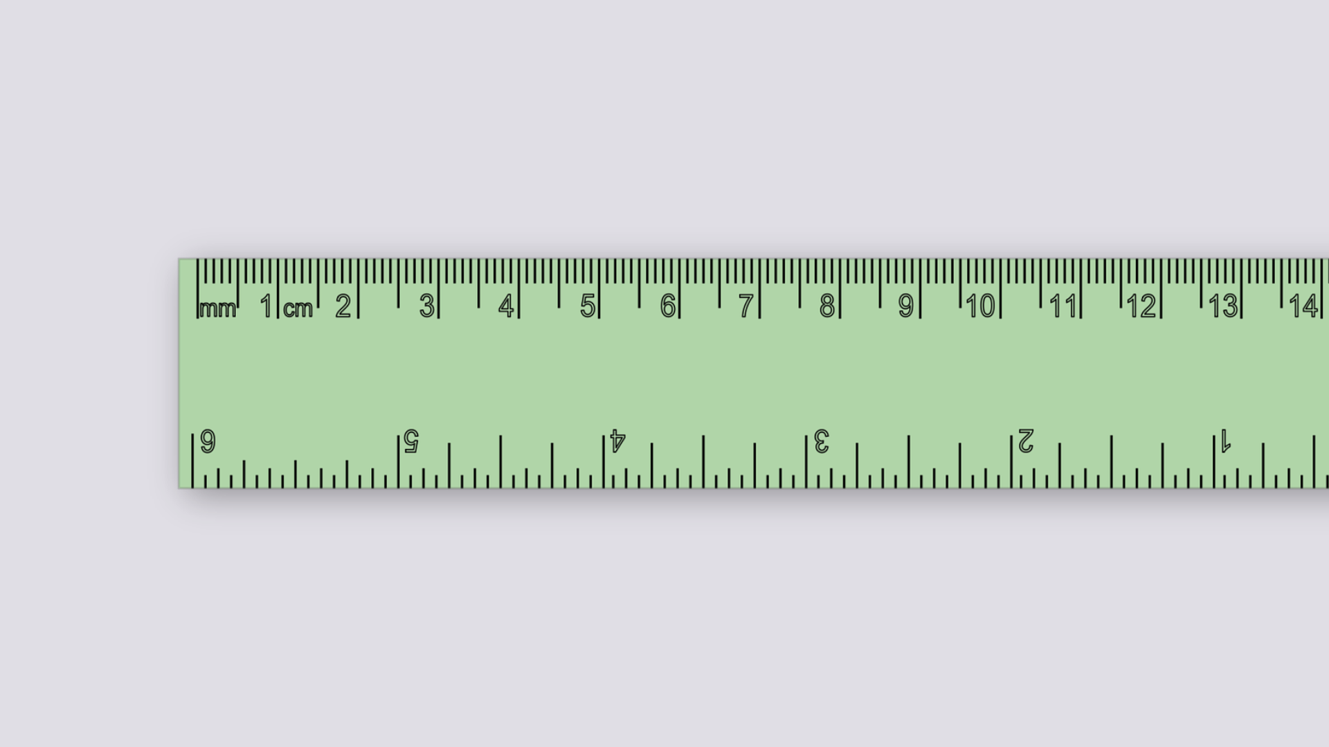 Zdjęcie przedstawia linijkę.