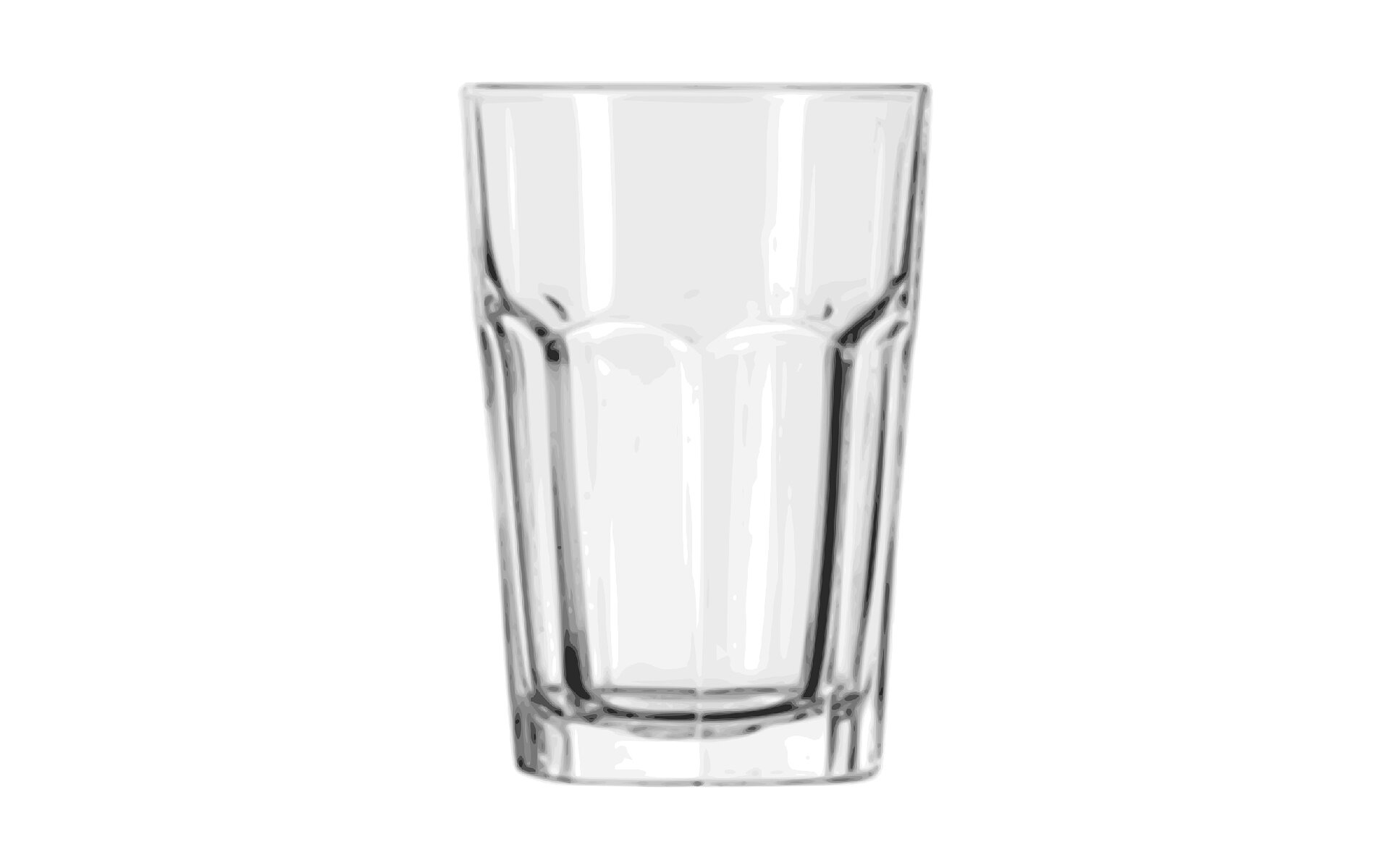 Zdjęcie przedstawia przykładową szklankę o grubym dnie.