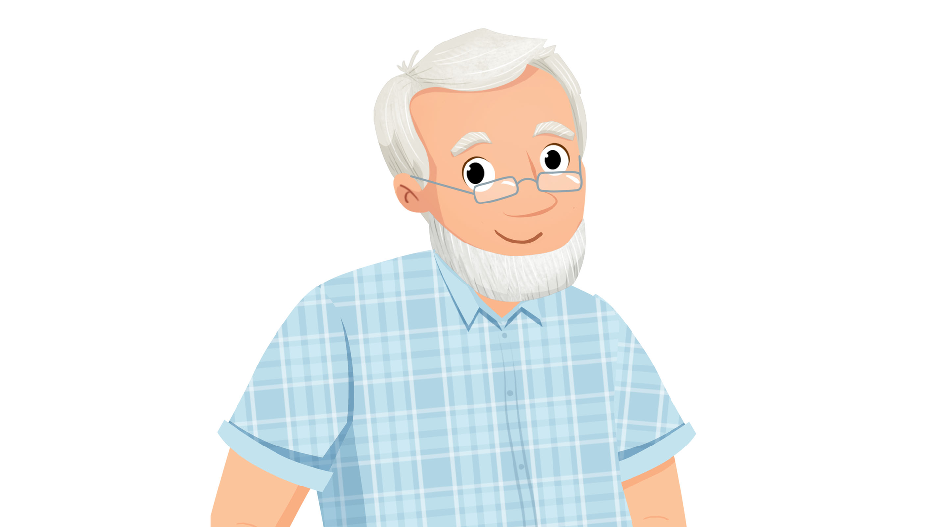 Ilustracja przedstawia dziadka.