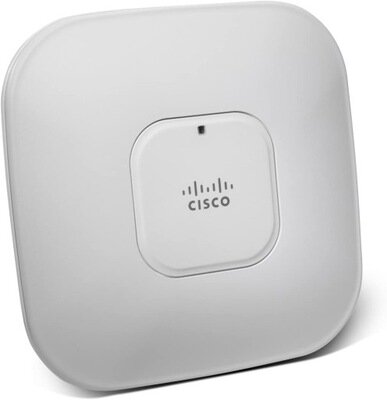 Fotografia ukazuje punkt dostępu firmy cisco.