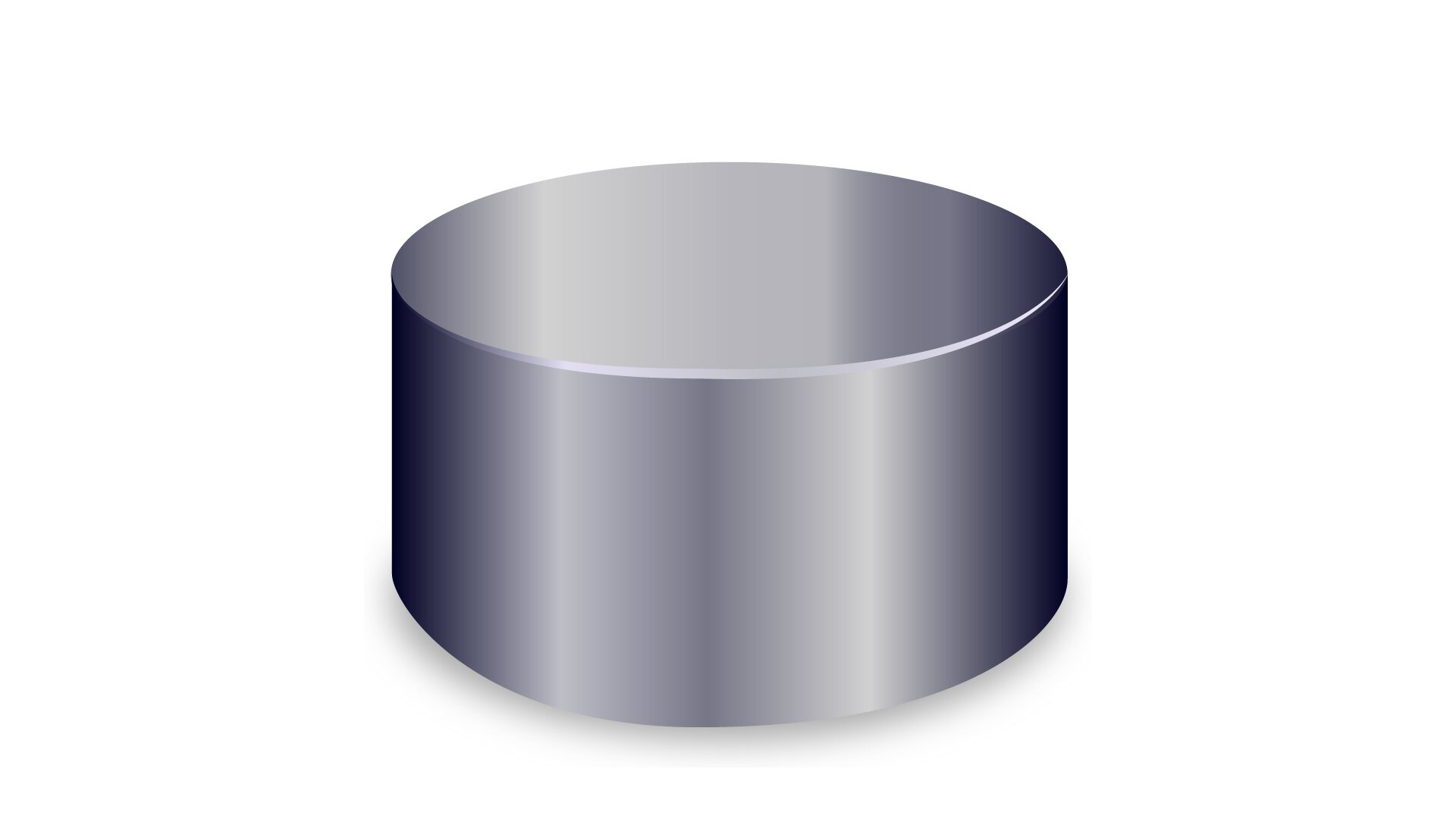 Zdjęcie przedstawia ausztacher. Widoczny jest srebrny niski walec pokazany z ujęciu z boku.