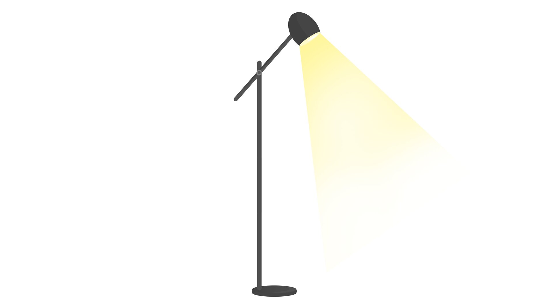 Ilustracja przedstawia stojącą lampkę. 