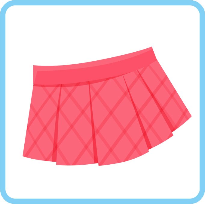 Ilustracja przedstawia różową spódniczkę.