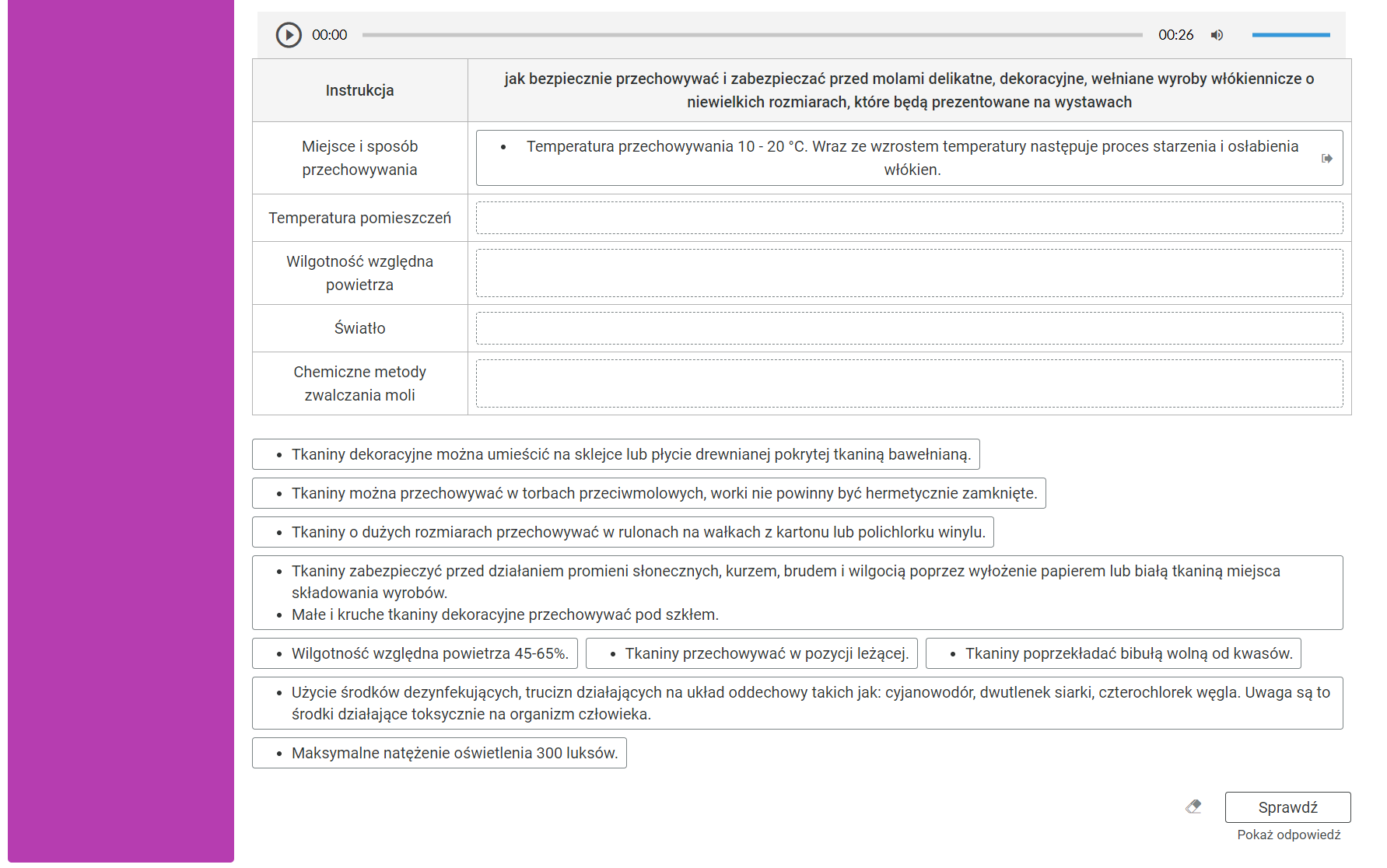 Drugi typ przykładowego dokumentu do wypełnienia