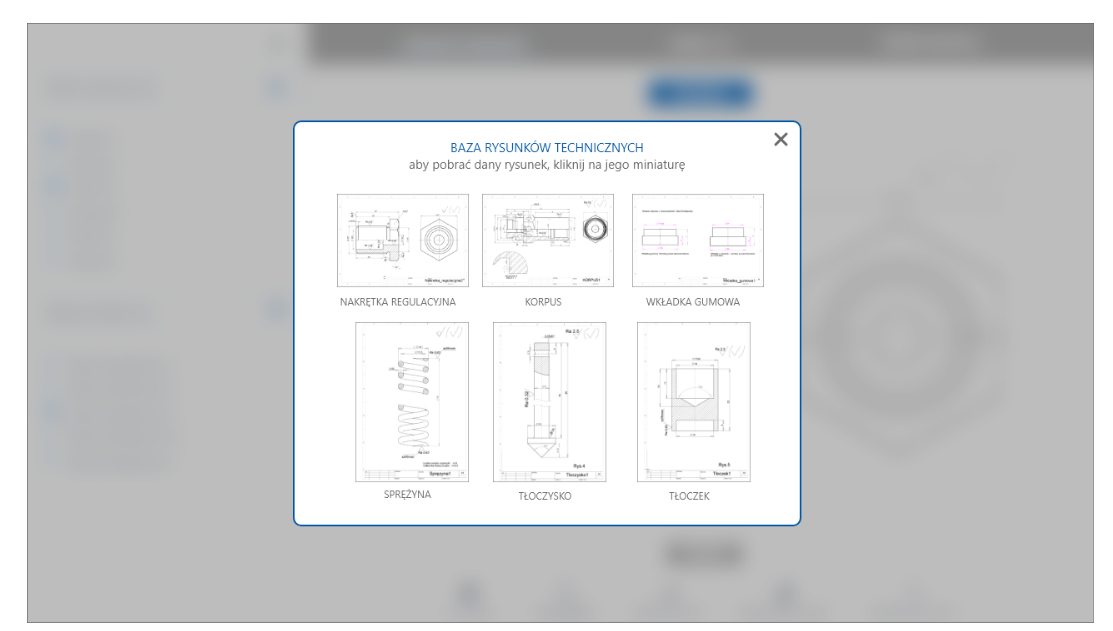 Widok bazy rysunków