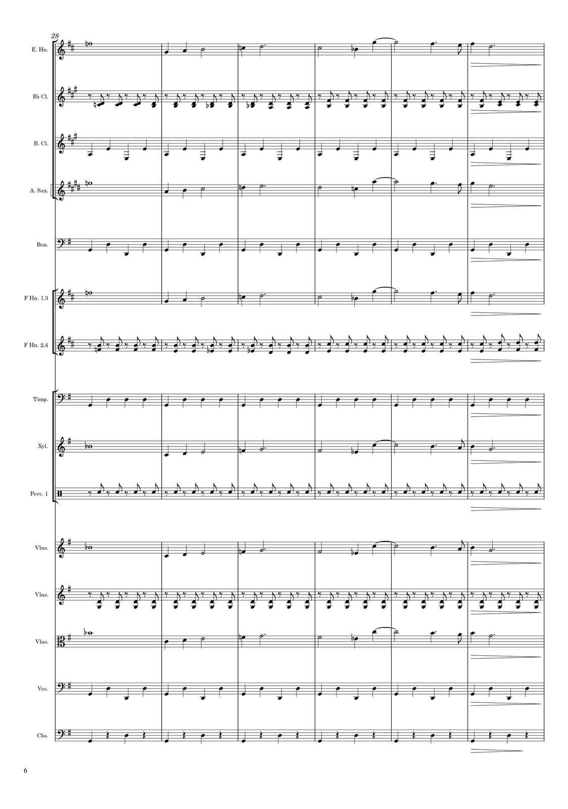 Ilustracja przedstawia stronę numer 6 z partytury „Taniec z szablami” Arama Chaczaturiana.