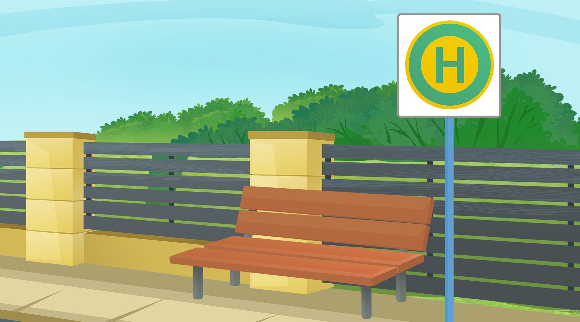 Ilustracja przedstawia przystanek.