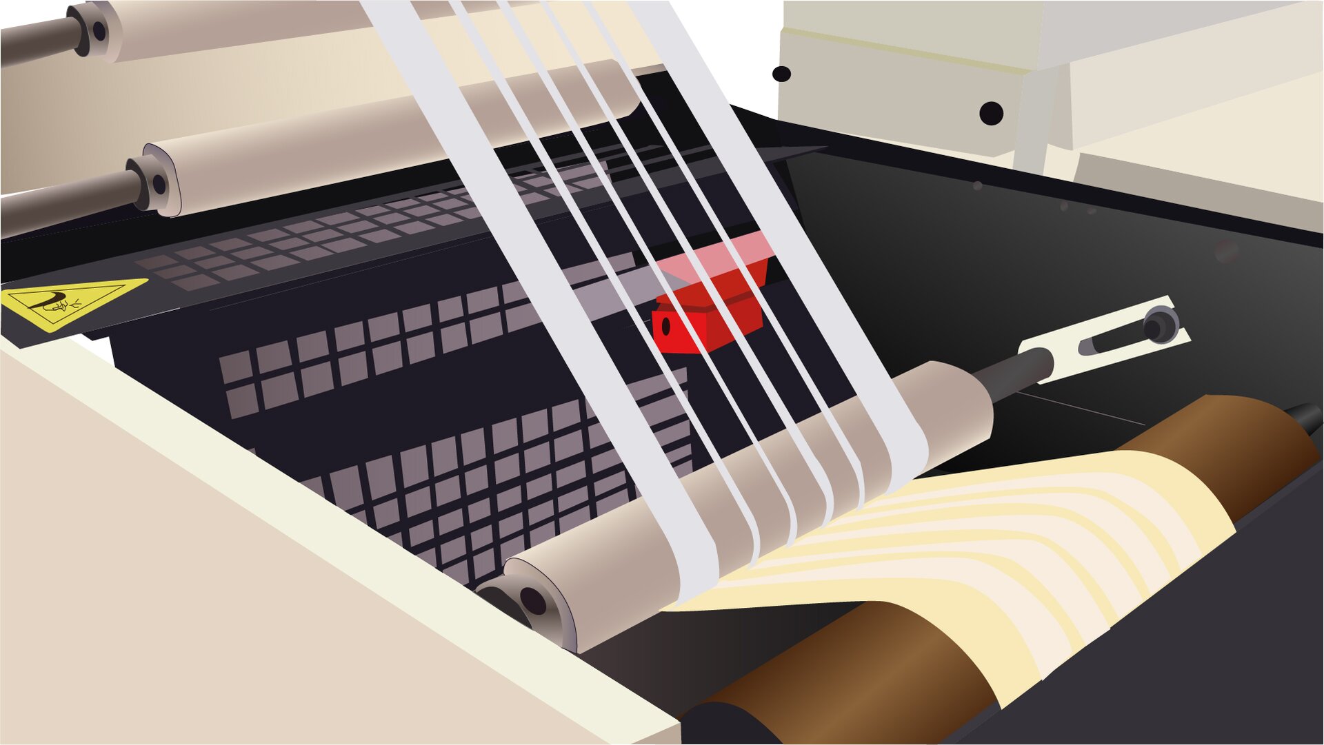 Druk etykiet na maszynie wąskowstęgowej