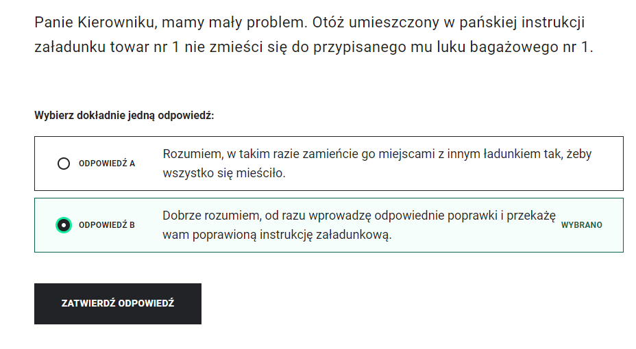 Przykładowe zadanie z gry.