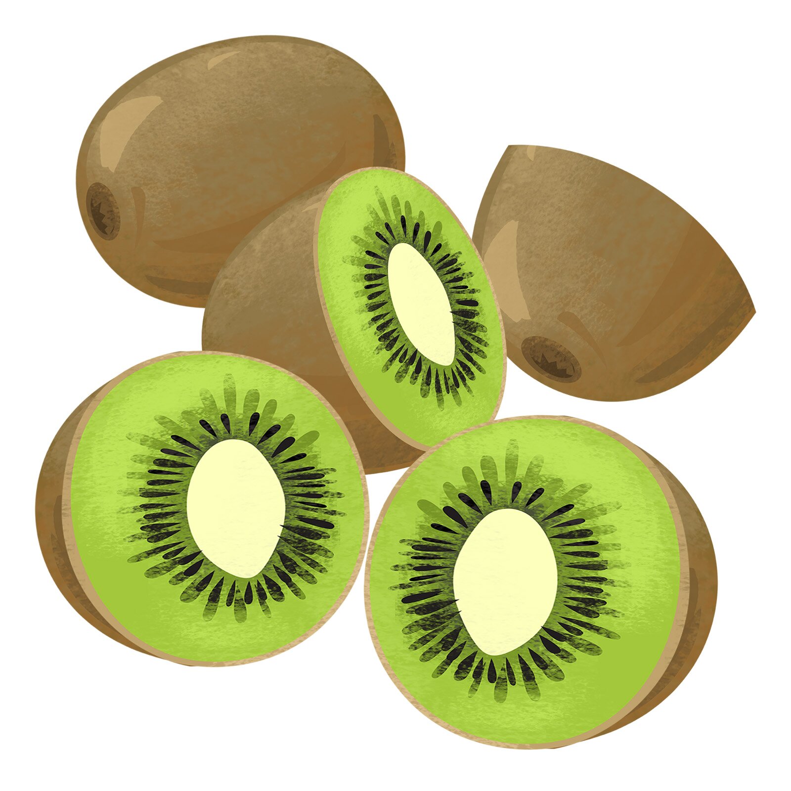 Ilustracja przedstawia kiwi.