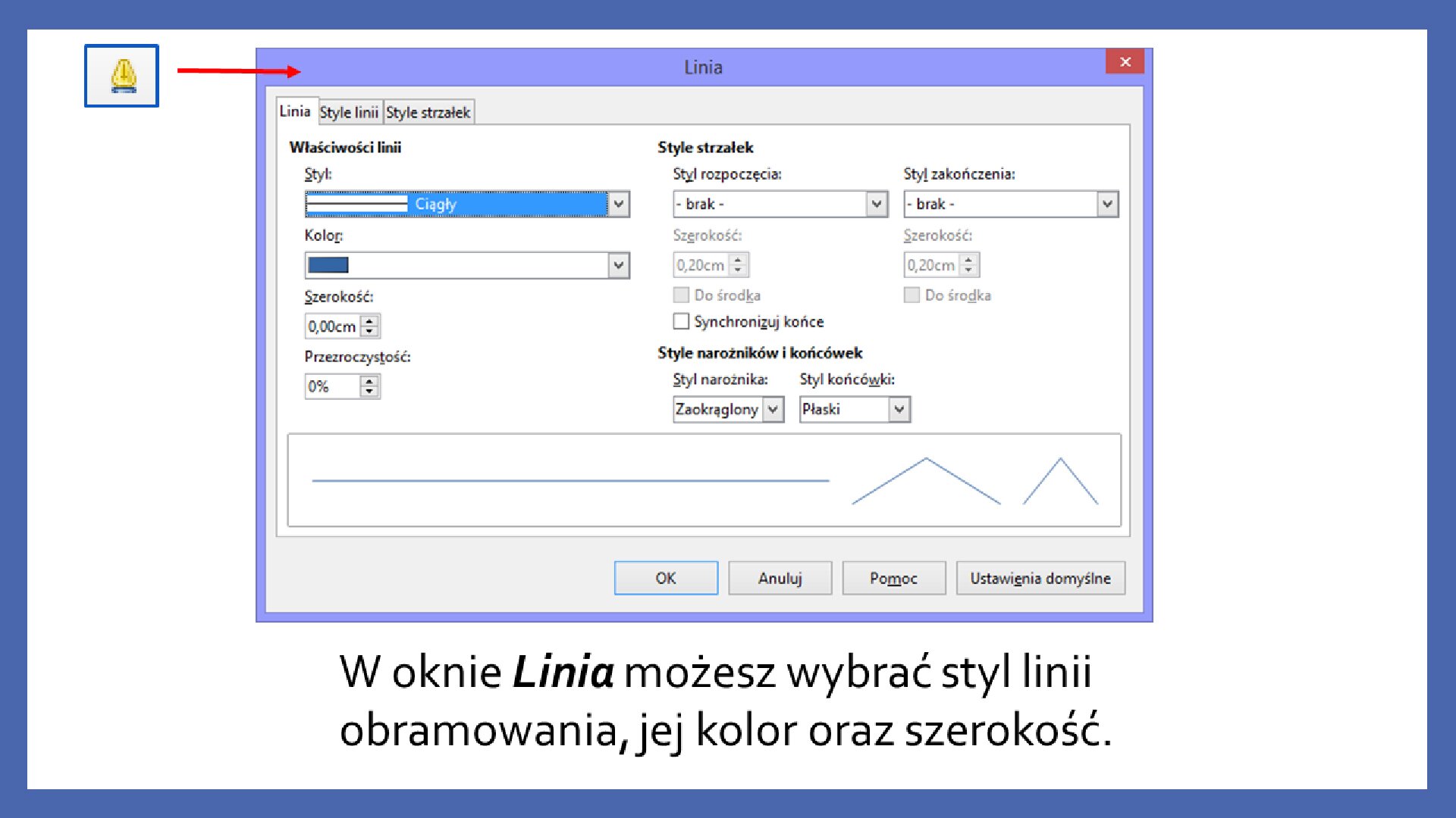 Slajd 4 galerii zrzutów slajdów: Modyfikacja obiektów w programie LibreOffice Impress