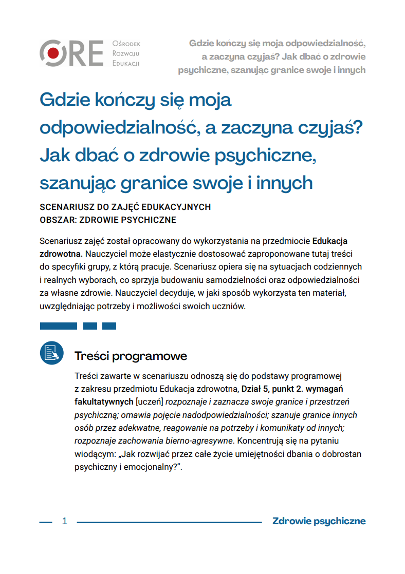 Pobierz plik: Gdzie koczy się moja odpowiedzialnosc, a zaczyna czyjas_Jak dbac o zdrowie psychiczne, szanujac granice swoje i innych.pdf