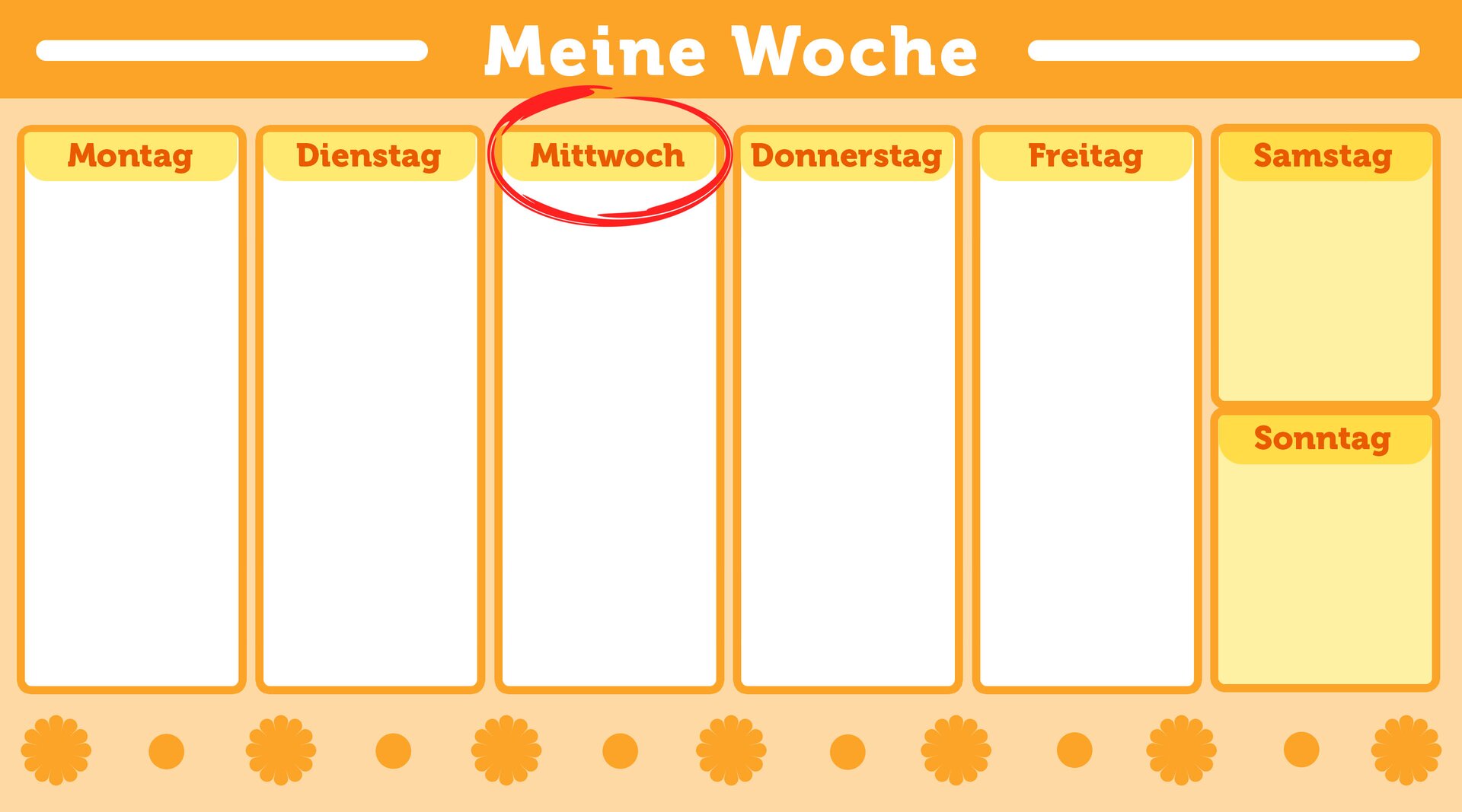 Na ilustracji znajduje się kalendarz, w którym została zakreślona środa.