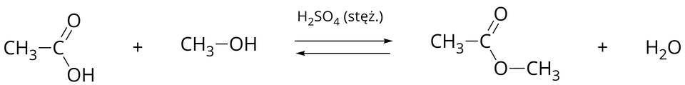 Równanie reakcji otrzymywania octanu metylu