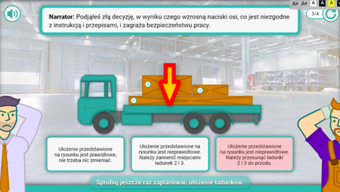 Przykładowy komunikat o błędnej odpowiedzi