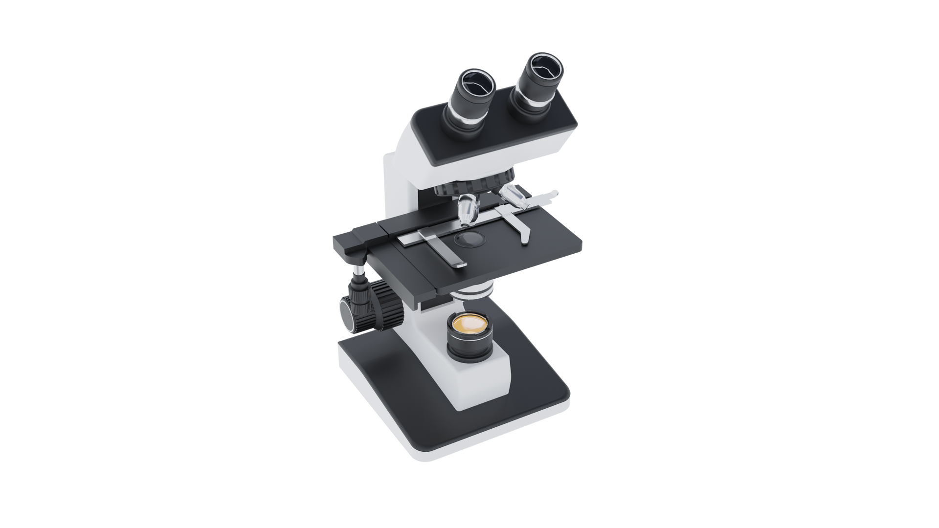 Mikroskop zbudowany jest z tubusu zawierającego na swoich końcach okular i obiektyw (dwie soczewki skupiające). Obiektyw zbiera światło wychodzące (lub odbite) z przedmiotu i tworzy jego powiększony obraz (rzeczywisty), natomiast okular, przy oku, dodatkowo powiększa ten obraz.