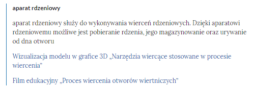 Przykładowe hasło w słowniku
