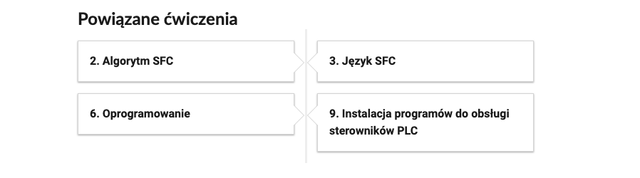 Widok przykładowego przycisku ćwiczeń powiązanych z danym multimedium.