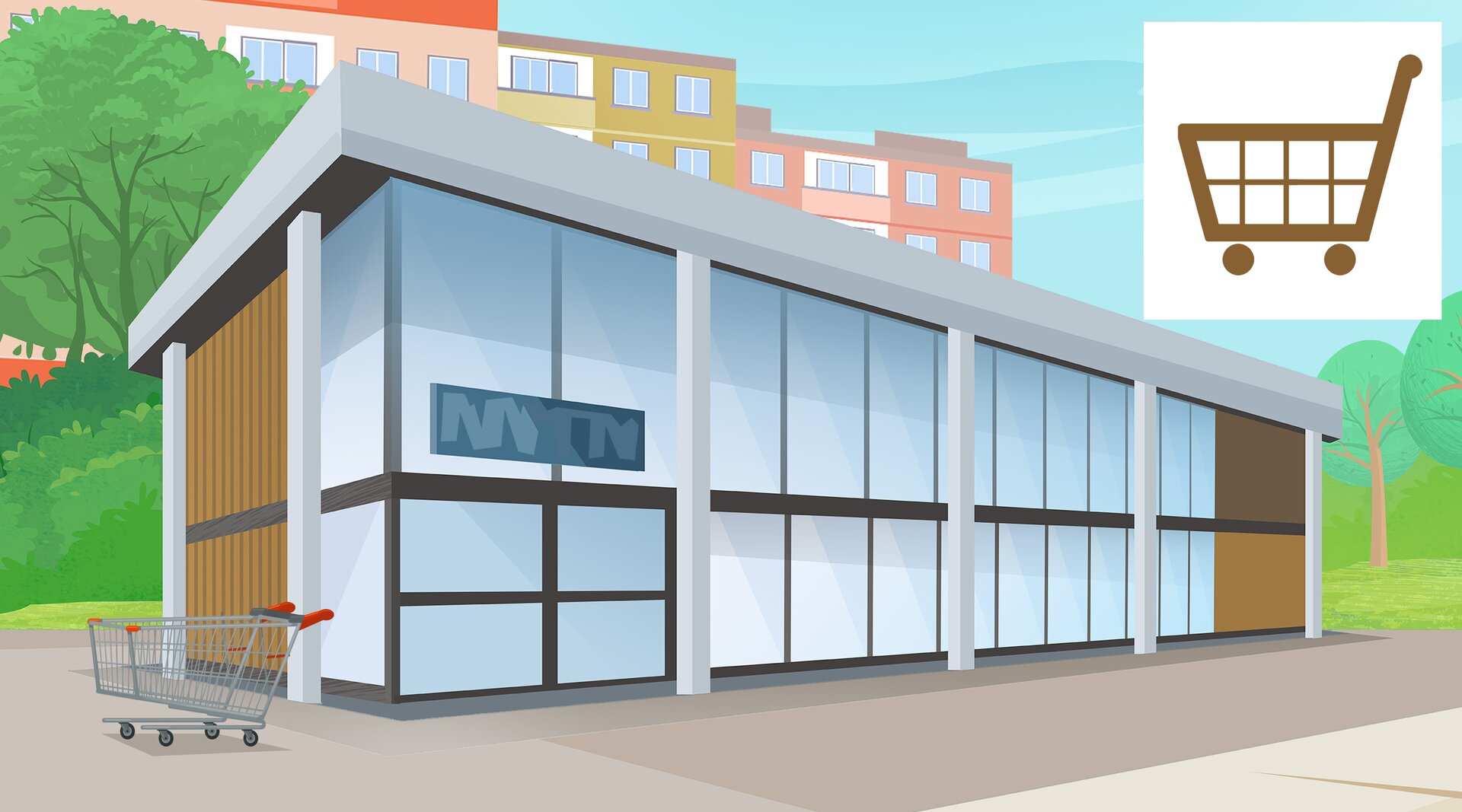 Ilustracja przedstawia sklep. 