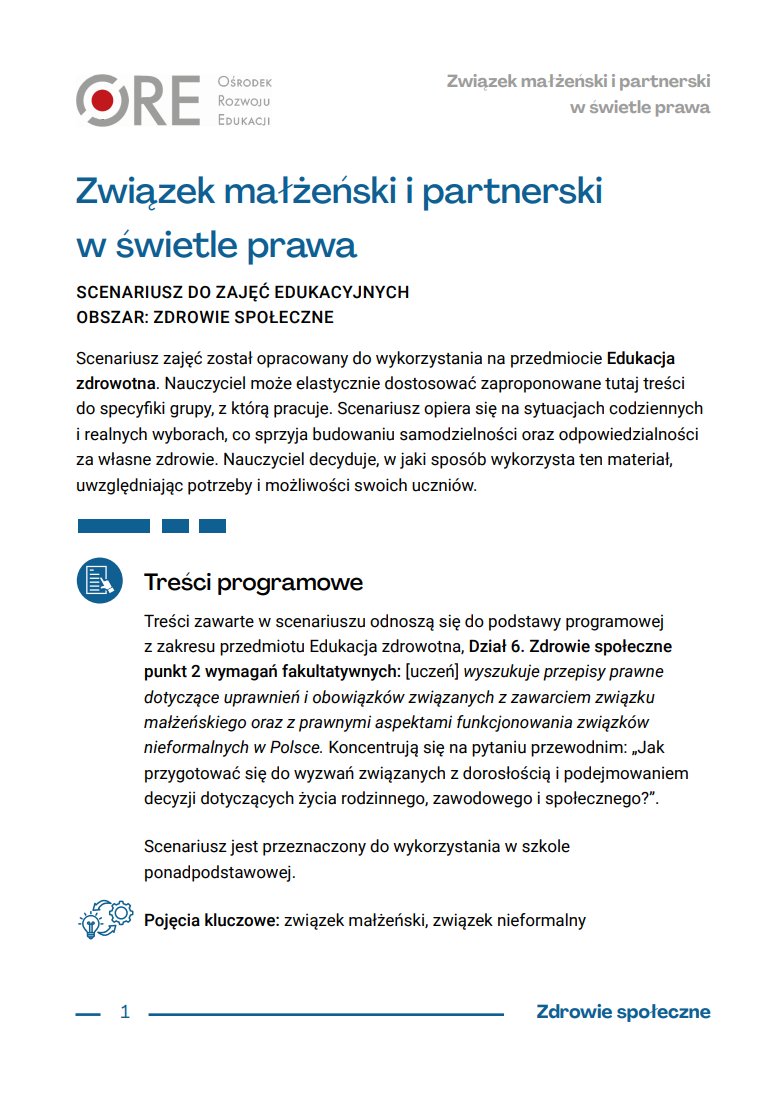 Pobierz plik: Związek małżeński i partnerski w świetle prawa.pdf