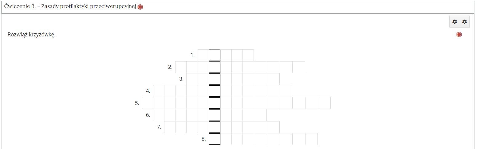 Zdjęcie przedstawia otwartą zakładkę z przykładowym zadaniem. Pod nazwą zakładki znajduje się polecenie. Pod poleceniem widać treść zadania z odpowiedziami do wyboru. Po prawej stronie polecenia widać żółty sześciokąt. Poniżej zadania, po prawej stronie panelu znajduje się ikona sprawdź. Po jej lewej stronie widać symbol gumki. Poniżej przycisku sprawdź znajduje się napis pokaż odpowiedź.