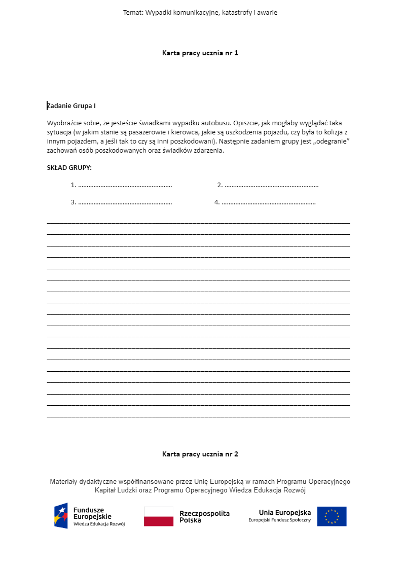 Pobierz plik: Wypadki komunikacyjne, katastrofy i awarie.docx