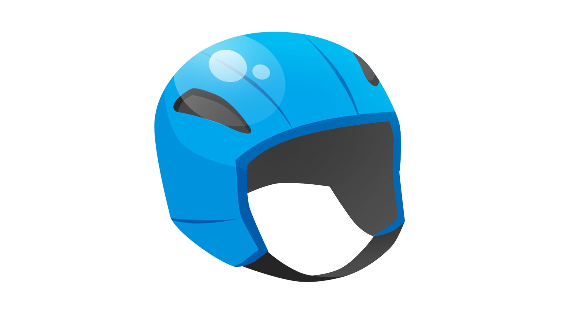 Ilustracja przedstawia kask narciarski.