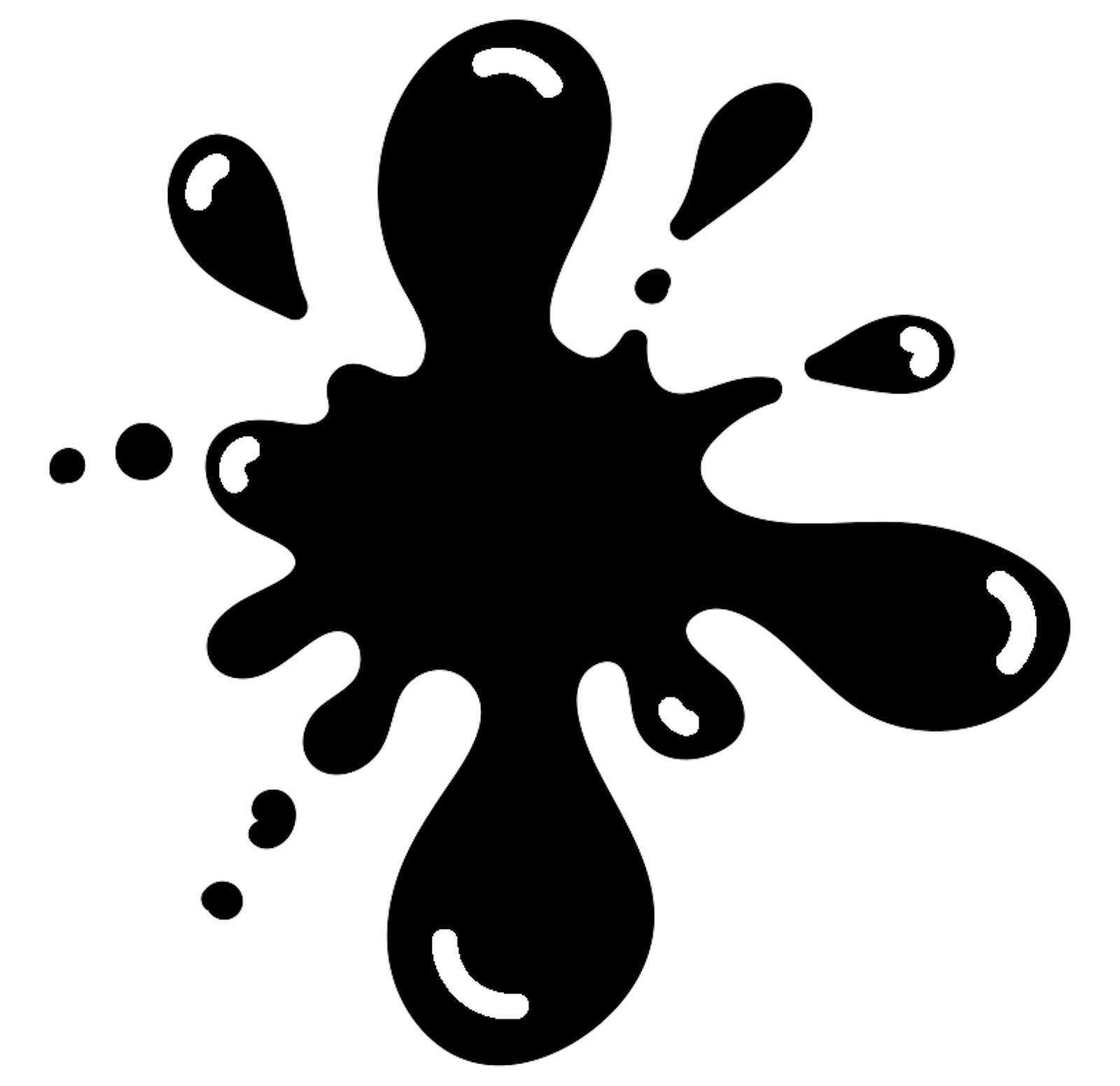 Ilustracja przedstawia czarny kleks.