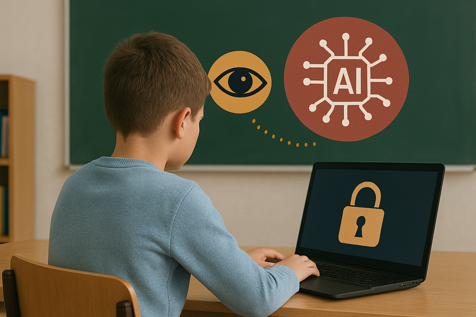 Ilustracja wygenerowana przez sztuczną inteligencję przedstawiająca zagrożenia wynikające z niewłaściwego wykorzystania AI