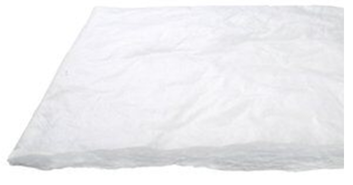 Zdjęcie przedstawia widoczny z boku biały, pomarszczony materiał o średniej grubości.Nagranie tożsame z treścią.