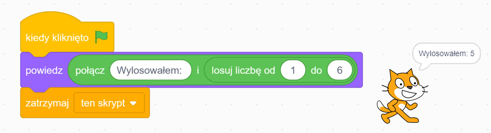 Skrypt realizujący wybór losowej liczby z podanego zakresu