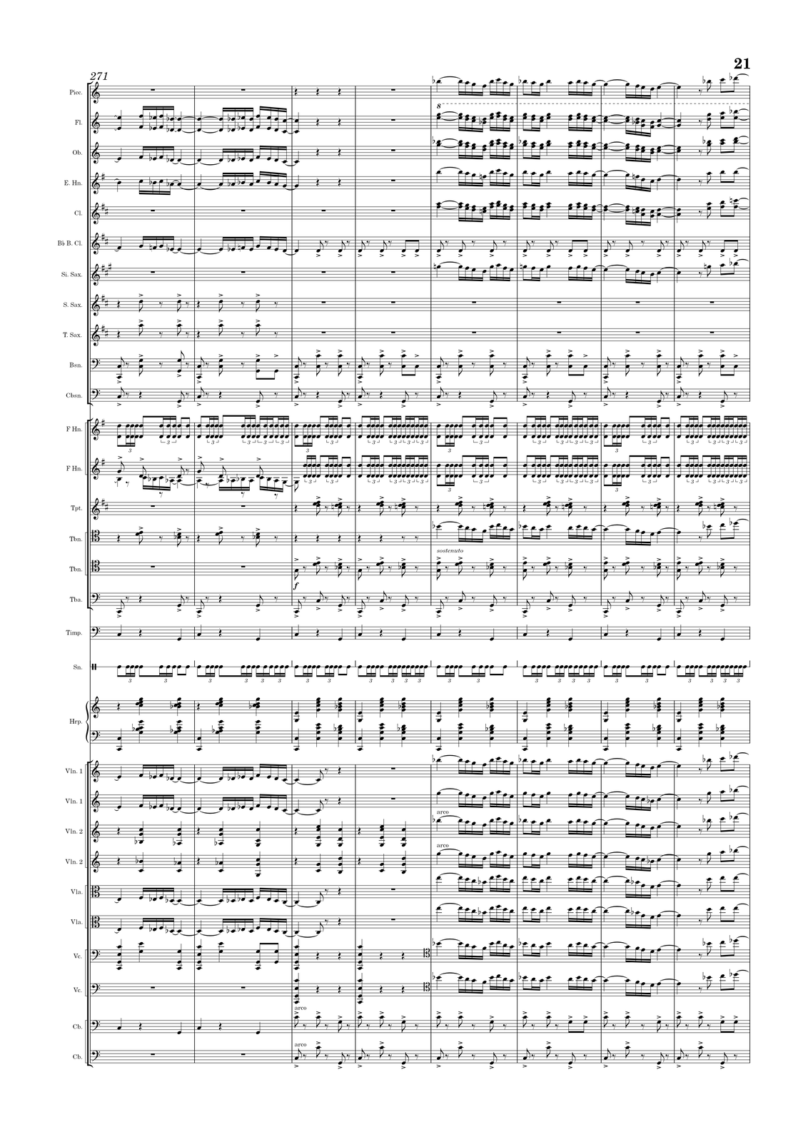 Ilustracja przedstawia stronę partytury utworu.