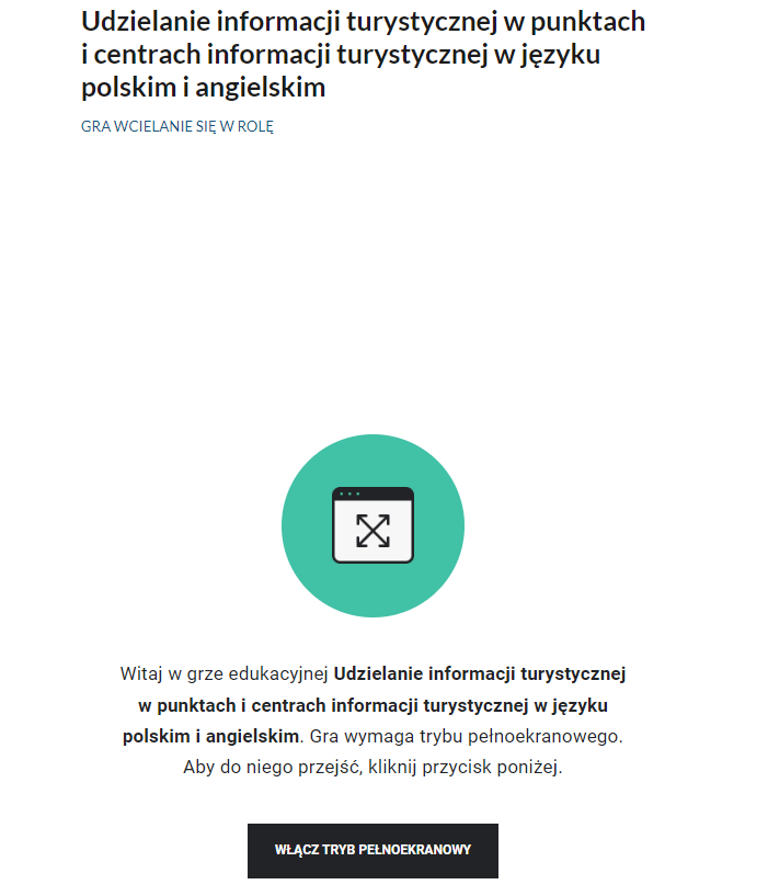 Widok ekranu gry wcielanie się w rolę