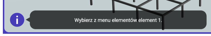 Grafika przedstawia widok na przykładowe polecenie. Obok guzika z literą i wyświetla się pasek z przykładowym poleceniem.
