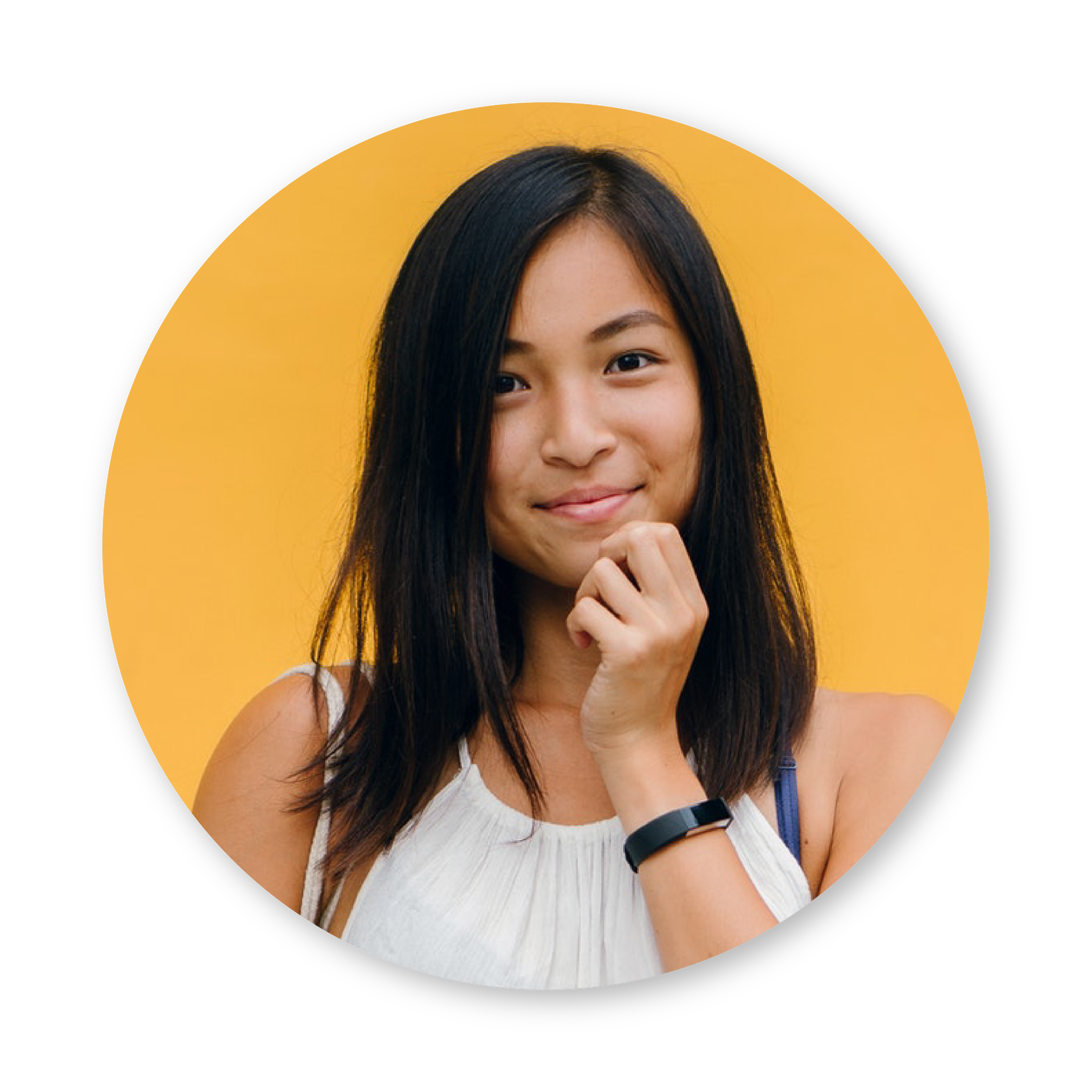 Grafika przedstawia zdjęcie profilowe dziewczyny. 