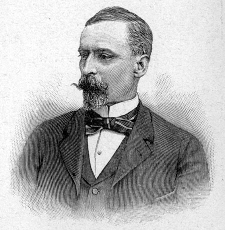 Rysunek przedstawia portret Henryka Sienkiewicza. Sienkiewicz ubrany jest w marynarkę, kamizelkę i białą koszulę,  pod szyją ma zawiązaną pasiastą muszkę. Nad wysokim czołem widać zaczesane gładko włosy. Twarz okala starannie przystrzyżony zarost – broda i wąsy. Portretowany patrzy w bok.