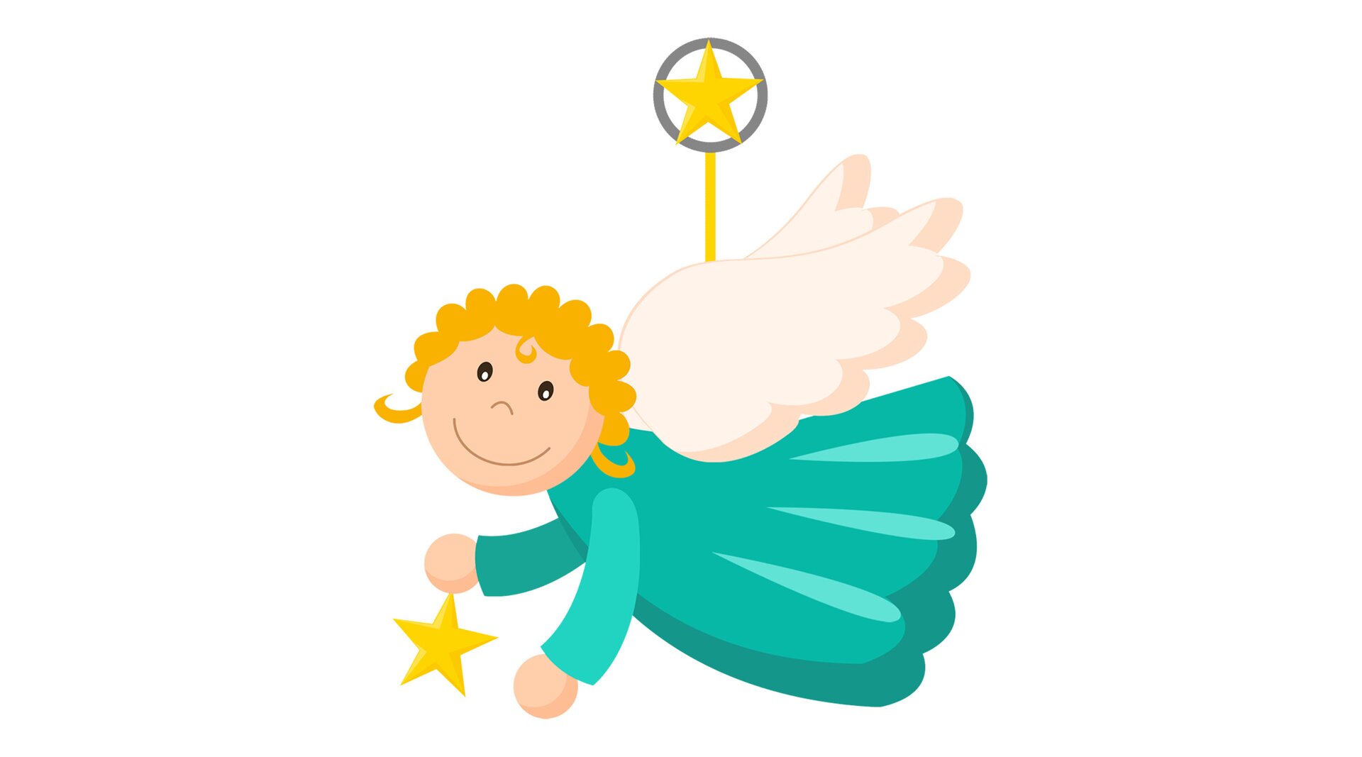 Ilustracja przedstawia aniołka.