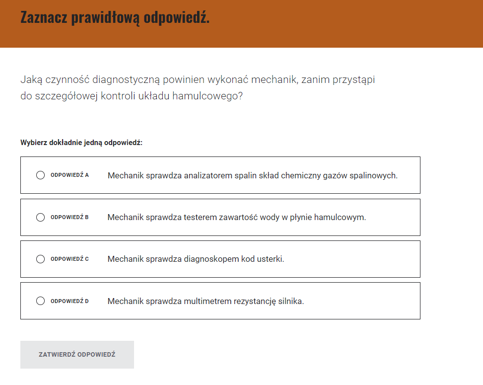 Przykładowe pytanie w grze