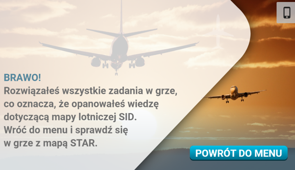 Przykładowy ekran końcowy gry