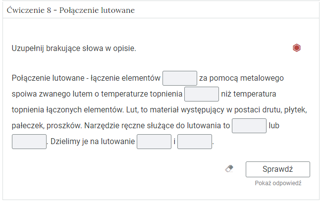 Przykładowe ćwiczenie
