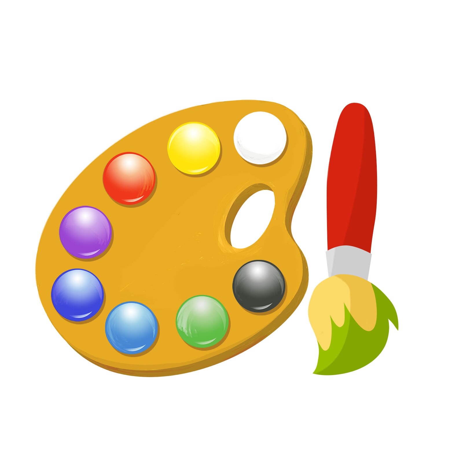 Ilustracja przedstawia paletę z farbami.