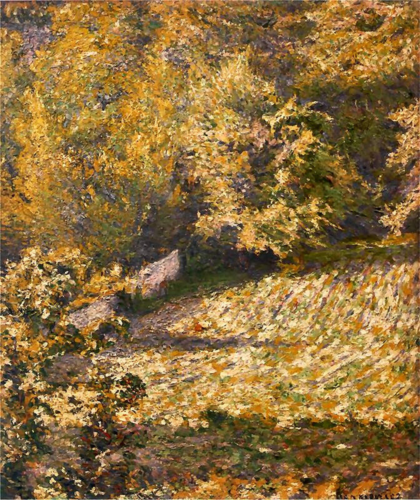 Ilustracja przedstawia obraz Józefa Pankiewicza pt. „Lato”. Na obrazie widać fragment lasu. Jest kolorowo, co wskazuje na, że jest lato.