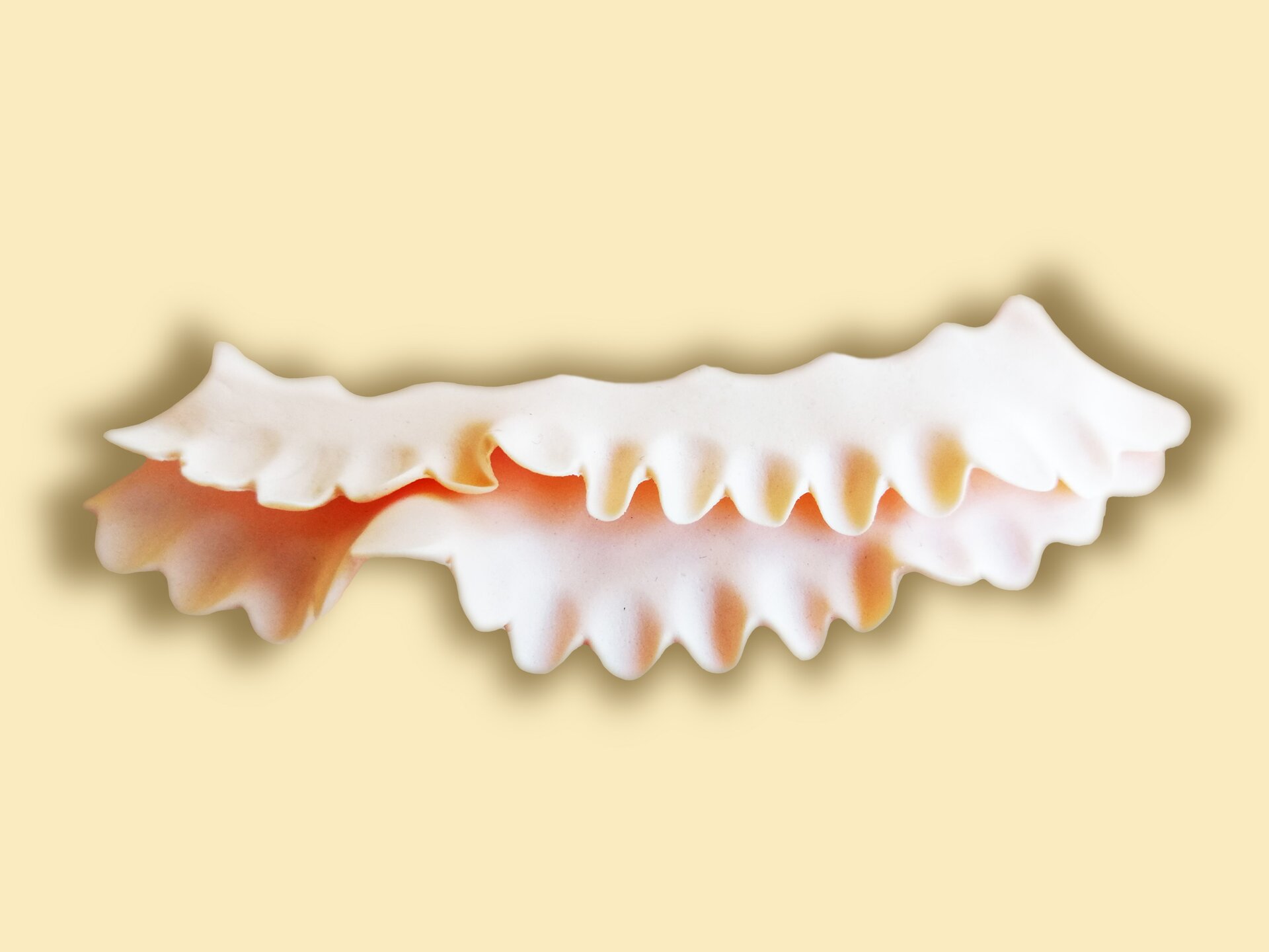 Dwuwarstwowa falbanka z masy cukrowej.