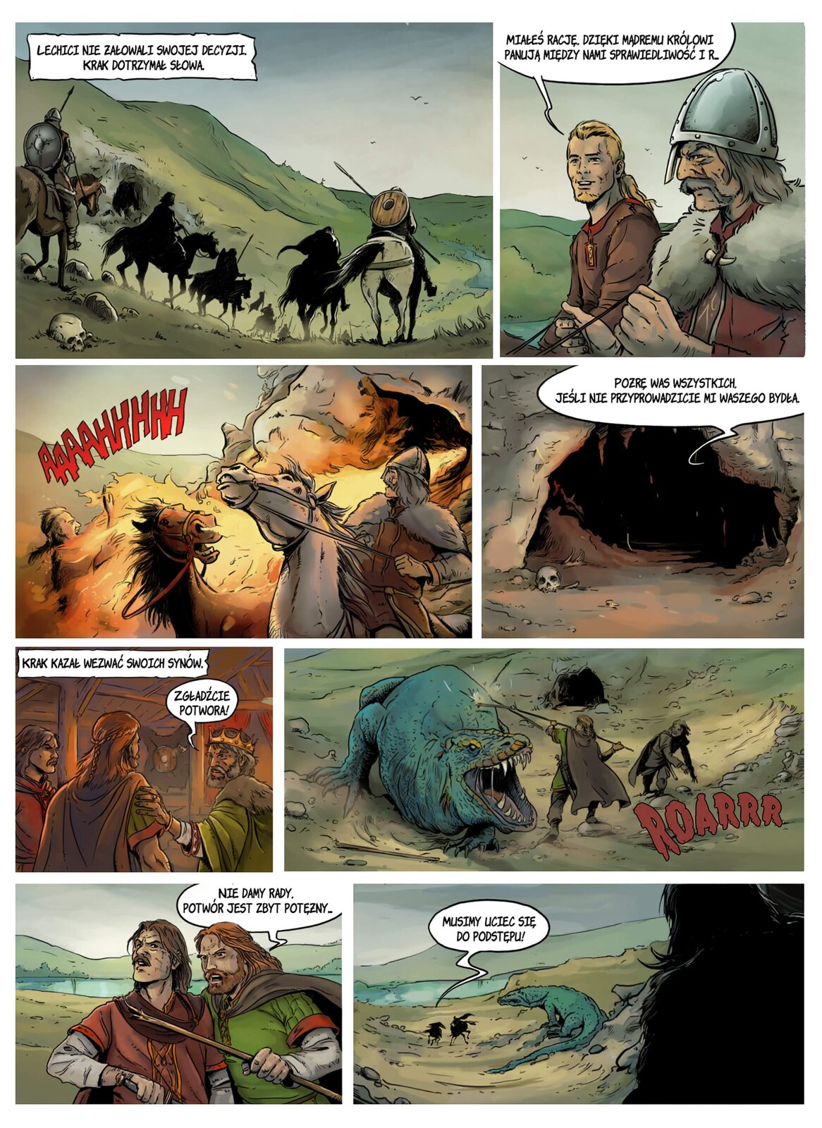 Kliknij żeby powiększyć Komiks - Podanie o Kraku i smoku wawelskim.