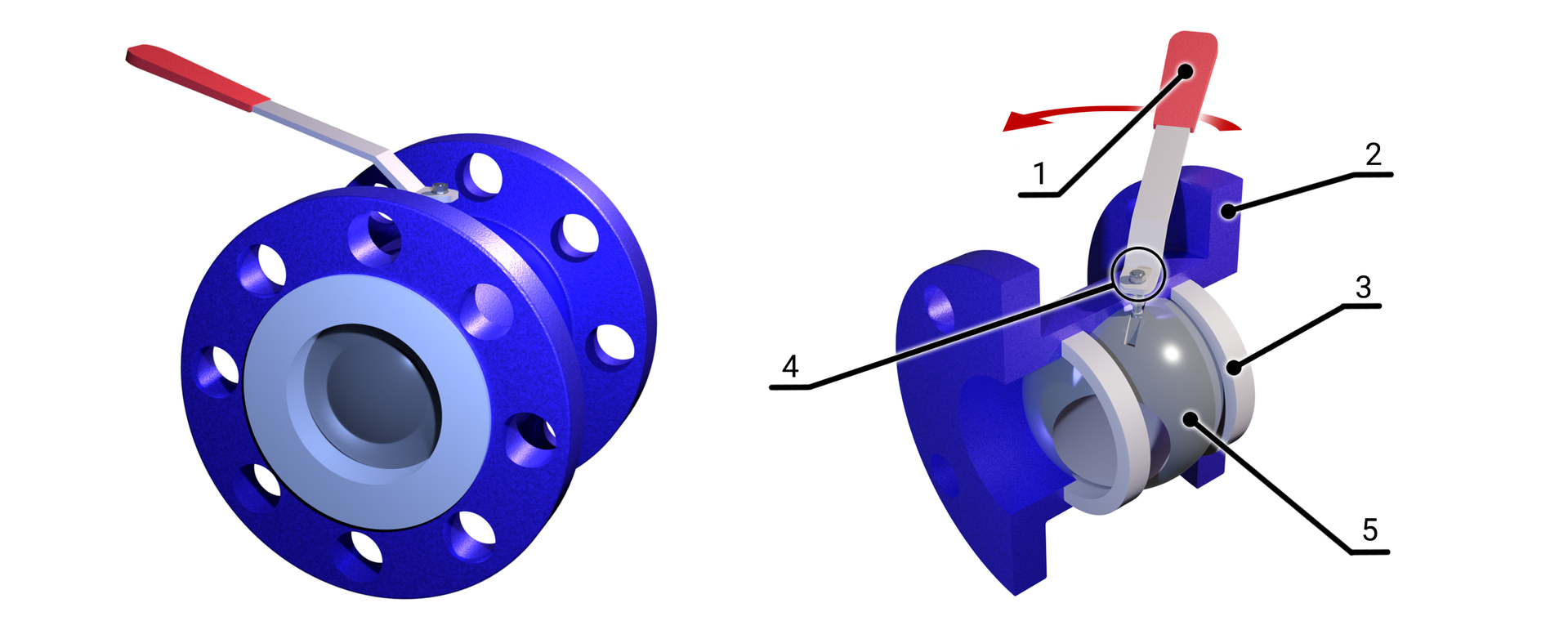 Zadaniem zaworu sterującego, w zależności od jego umiejscowienia na instalacji, jest otwarcie lub zamknięcie przepływu gazu ziemnego lub wody złożowej w instalacji adsorpcyjnego osuszania gazu ziemnego. Zawór sterujący 1. korpus2. gniazdo3. kula4. dźwignia regulacji otwarcia zaworu5. wałek zwrotny (trzpień, wrzeciono)