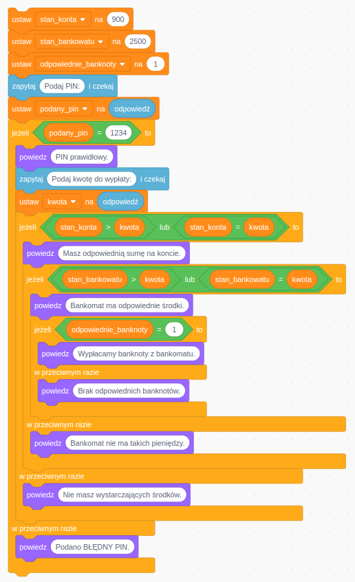 Bloki w środowisku Scratch