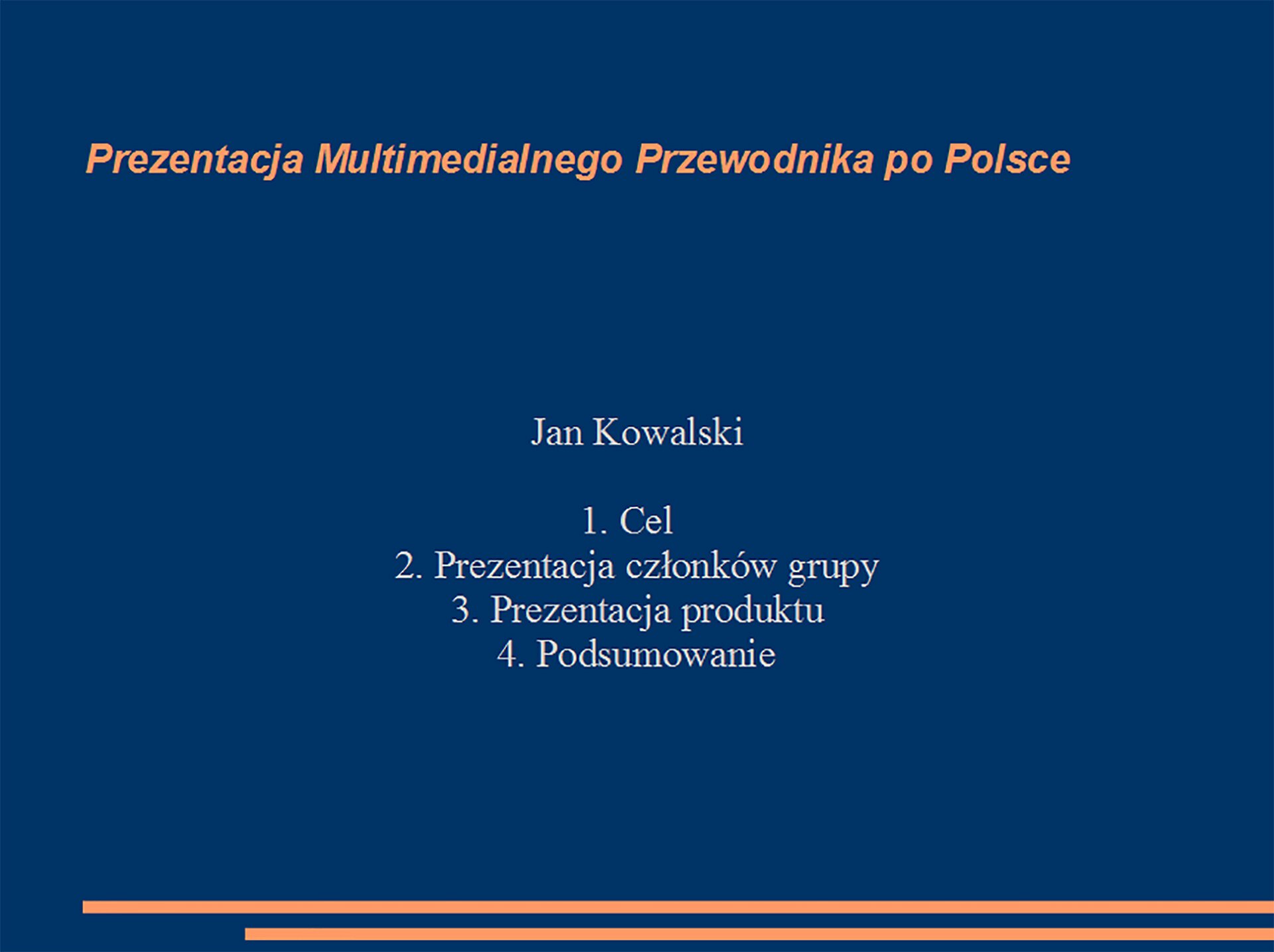 Strona tytułowa \\\"Multimedialnego przewodnika po Polsce\\\"