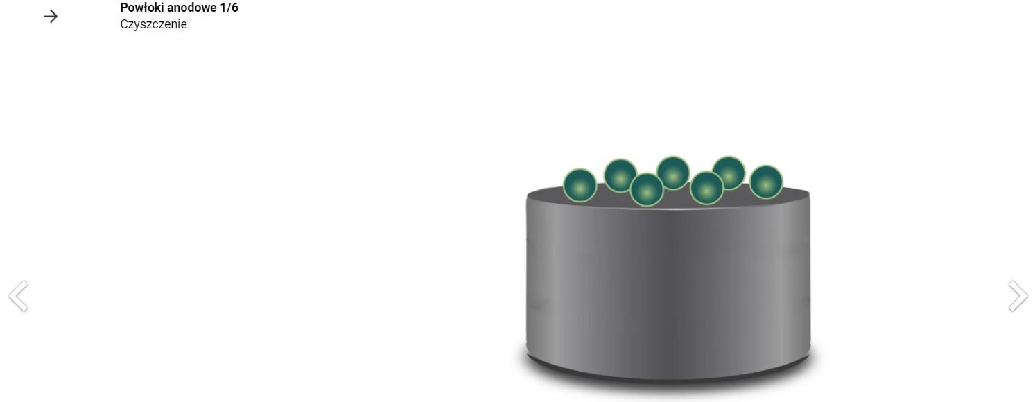 Widok treści atlasu ze strzałkami umożliwiającymi przejście do poprzedniego i kolejnego materiału